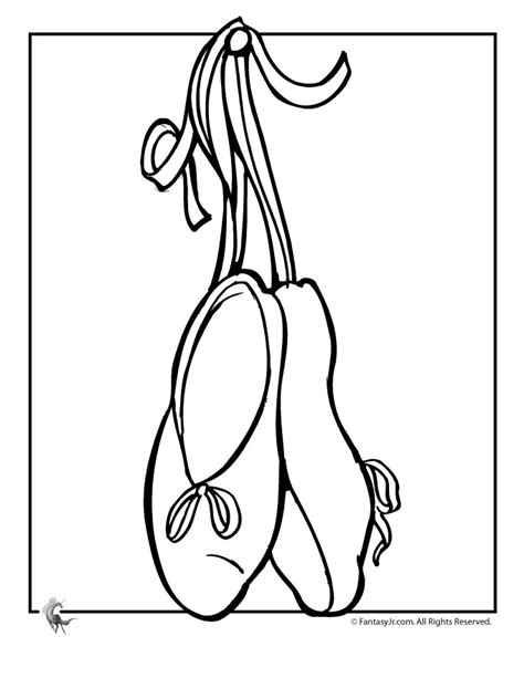 Download ballet slippers and use any clip art,coloring,png graphics in your website, document or presentation. Ballet Shoes Coloring Page | Woo! Jr. Kids Activities