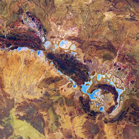 Shoemaker Impact Structure Australia Satellite Image Stock Image
