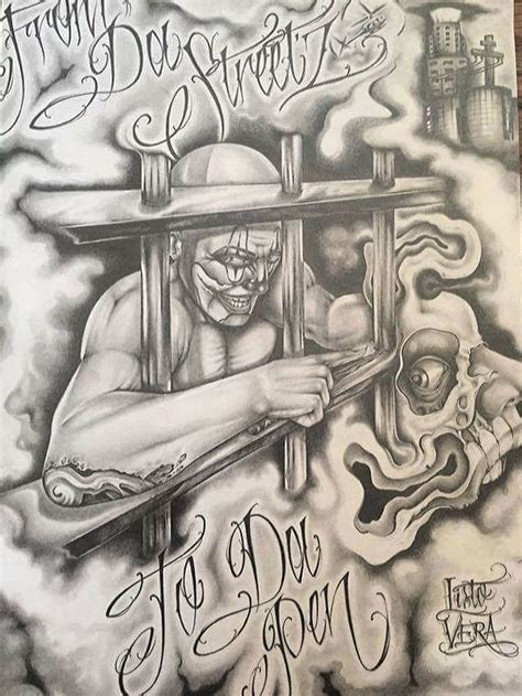 Prison Drawings Badass Drawings Chicano Drawings Tattoo Design Drawings Chicano Tattoos