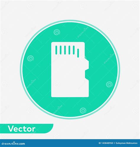 S Mbolo De La Muestra Del Icono Del Vector De La Tarjeta De Memoria