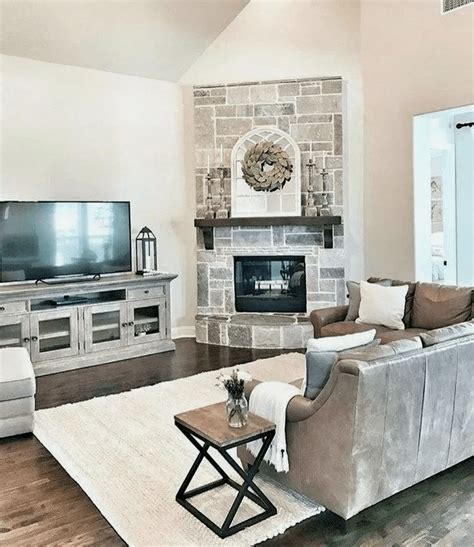 32 The Best Corner Fireplace Design For Your Living Room Livingroom