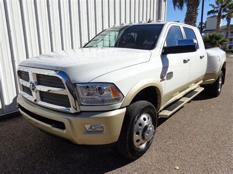 The ram 3500 keeps a standard rear hotchkiss leaf spring setup, with an optional supplemental air suspension system that also levels the load, increases ride quality, and the first 2016 ram 3500 heavy duty with the retuned diesel, a laramie longhorn mega cab, rolled off the line on july 22, 2015. 2014 DODGE RAM 3500 MEGACAB LONGHORN 4X4 6.7L TURBO DIESEL ...