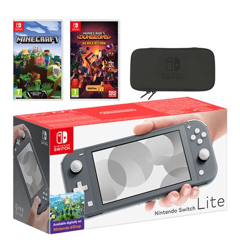 Nintendo Switch Lite Grey Minecraft Double Pack Nintendo Official