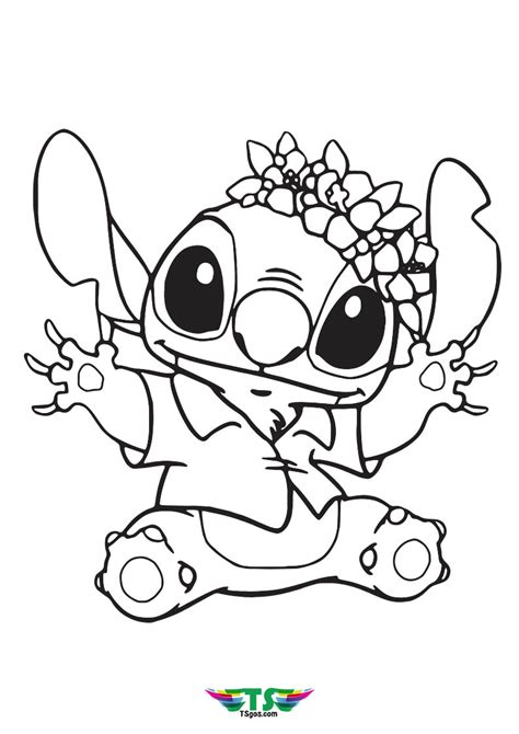 Join two of your disney favorites, lilo & stitch, as they soak up the summer sun and grab some ice cream in this awesome coloring page using the interactive features online or print out the page to color at home. Free Stitch and Lilo Angel Coloring Page For Kids - TSgos.com