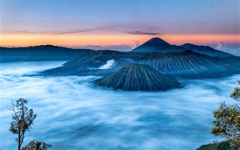 Download Wallpapers Mount Bromo 4k Sunset Indonesian Landmarks