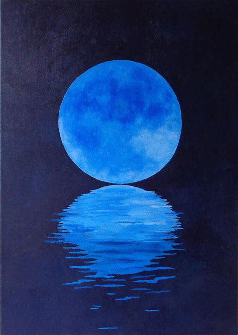 Blue Moon Reflections Painting By Tony Kalemba