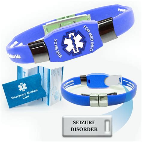 Seizure Disorder Elite Medical Alert Id Bracelet Choose Color