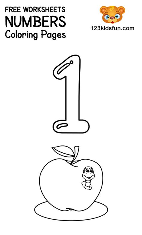 Free Printable Number 1 Coloring Page Aydantenelson
