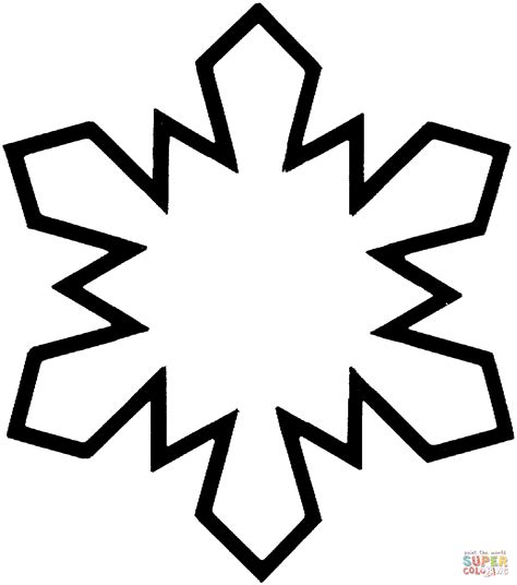 Simple snowflake coloring page | Free Printable Coloring Pages