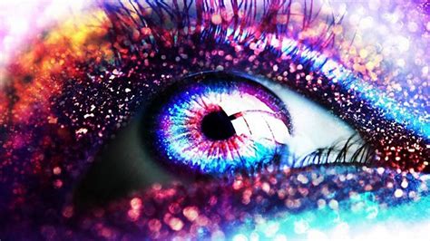 Closeup View Glittering Eye Makeup Hd Glitter Wallpapers Hd