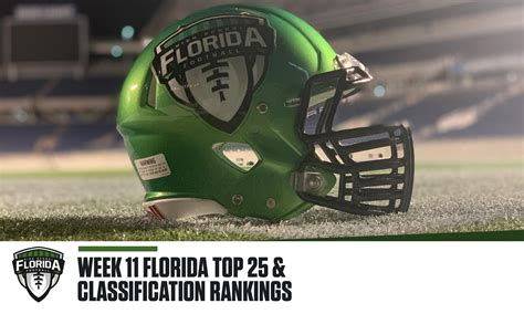 RANKINGS: Week 11 Florida Top 25 & Classification Rankings 