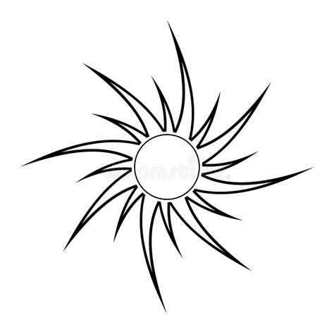 Sun Silhouette Vector Symbol Icon Design Stock Vector Illustration