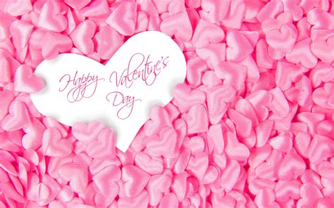 Happy Valentines Day Many Pink Love Hearts Wallpaper Love