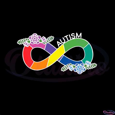 Autism Infinity Symbol Floral Best Svg Cutting Digital Files