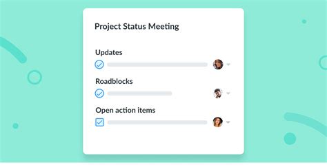 Project Status Meeting Agenda Template Fellowapp