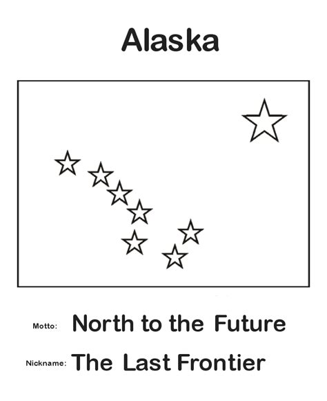 Usa Printables Alaska State Flag Coloring Page State Of Alaska