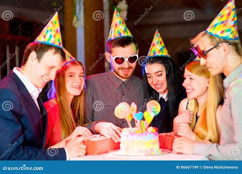 Young Peoples Birthday Party Stock Image Image Of Celebration Male