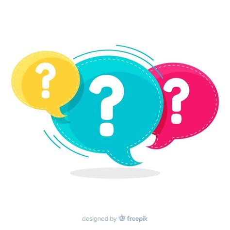Premium Vector Flat Speech Bubble With Question Marks Question Mark