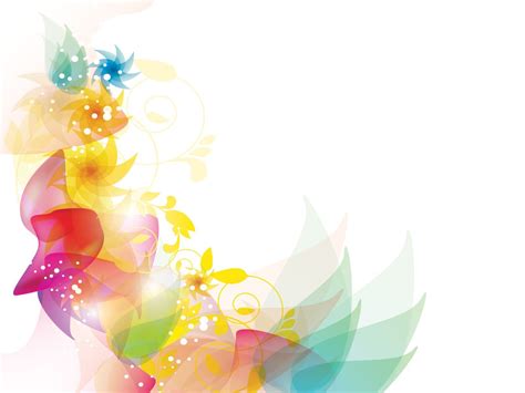 Colorful Floral Powerpoint Template Is A Great Abstract Background