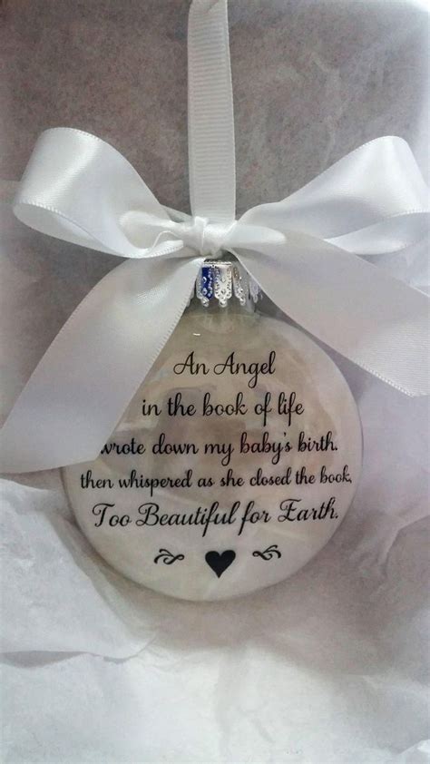 Personalized Loss of Baby Memorial Christmas Ornament Too Beautiful for