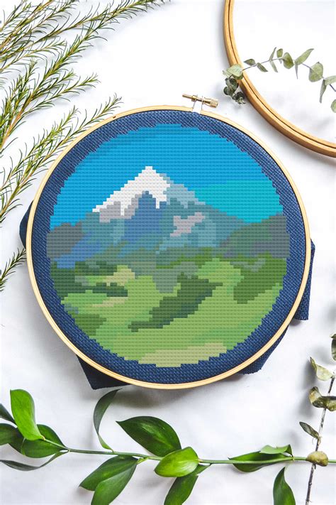 Craft Supplies And Tools Kits Mountain Camping Cross Stitch Pattern