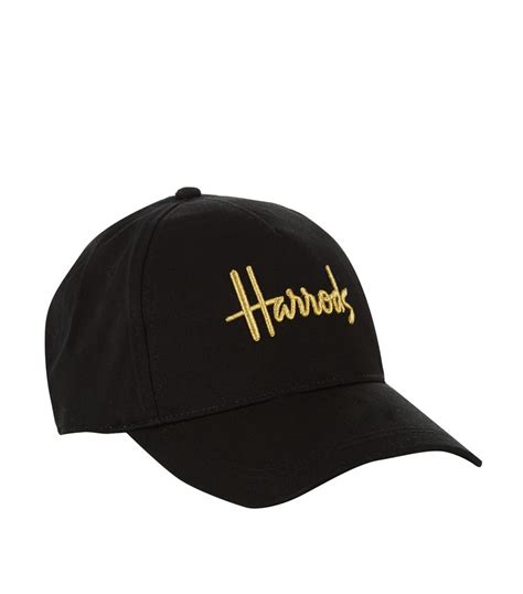 Lyst Harrods Embroidered Logo Cap In Black For Men