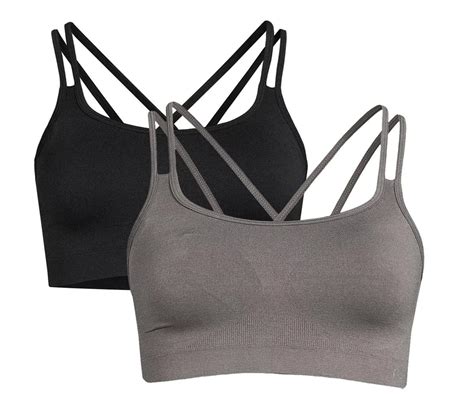 Ryka Womens Strappy Back Sports Bras 2 Pack Deals