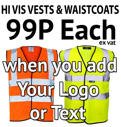 Yellow Custom Printed Hi Vis Tabard Waistcoat Vest Print Bespoke