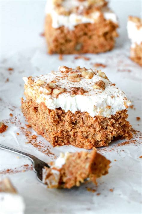 Healthy Oat Flour Carrot Cake Bars The Toasted Pine Nut