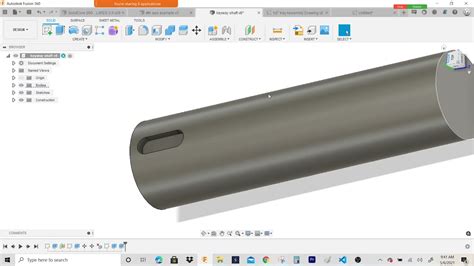 Fusion 360 Tutorial Drawing Keyway Slots On Round Parts Offset Plane