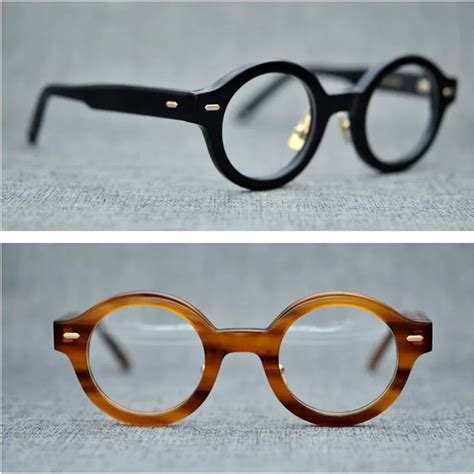 Vazrobe Acetate Glasses Men Women Small Round Eyeglasses Frames Man Female Vintage Tortoise