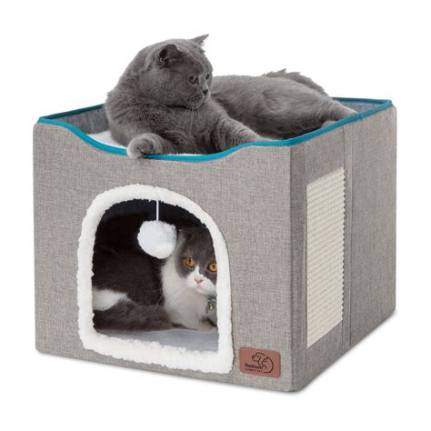 Bedsure Cat Beds For Indoor Cats Large Cat House For Pet Cat Cave