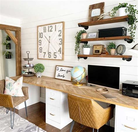 21 Farmhouse Home Office Ideas To Boost Your Productivity