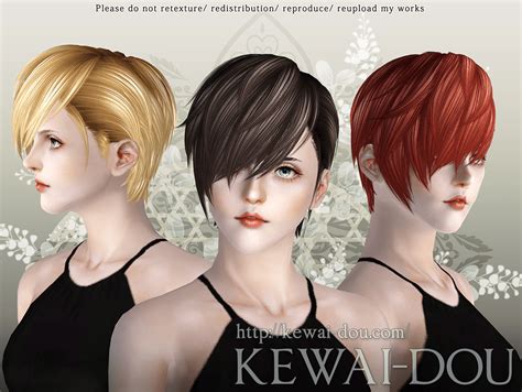 Cavallo Hair For The Sims3 Kewai Dou