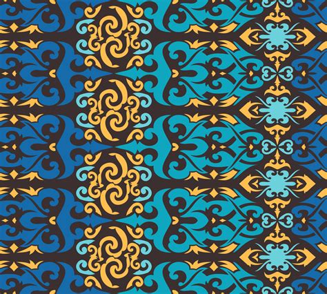 Seamless Patern Of Dayak Ethnic Pattern Traditional Indonesian Fabric