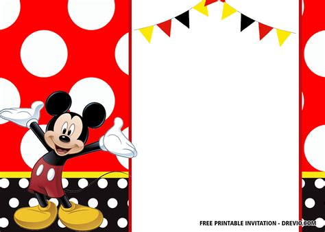 Free Mickey Mouse Birthday Invitation Templates Latest Download