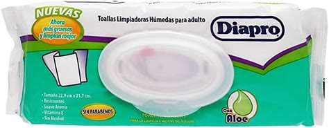 Diapro Toallas Húmedas para Adulto con Aloe 42 Piezas Amazon com mx