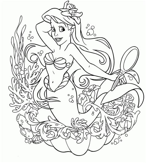 La Sirenita Ariel Imágenes Y Fotos Páginas Para Colorear Disney