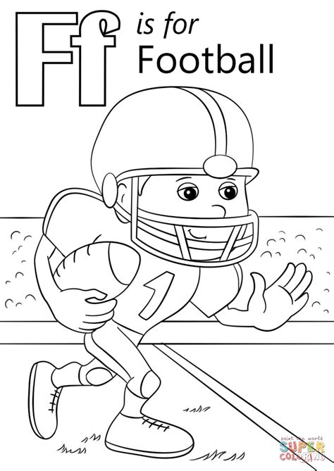 Welcome to one of the largest collection of colouring pages for kids! Letter F is for Football | Super Coloring | Football ...
