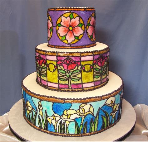Stained Glass Cake From Cakes We Bake Glass Cakes Hand Painted Cakes Cake