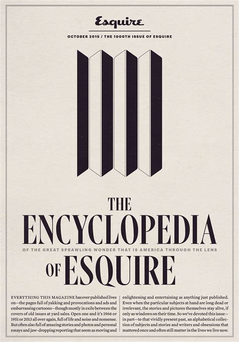 Esquire — 1000th Issue Cover On Behance Esquire Magazine Esquire