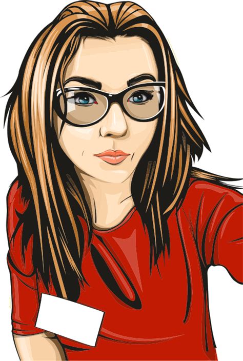 girl with glasses openclipart