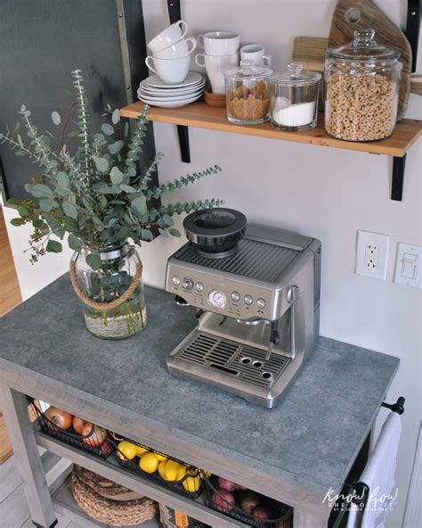 Coffee Station And Storage Ideas For Small Kitchens