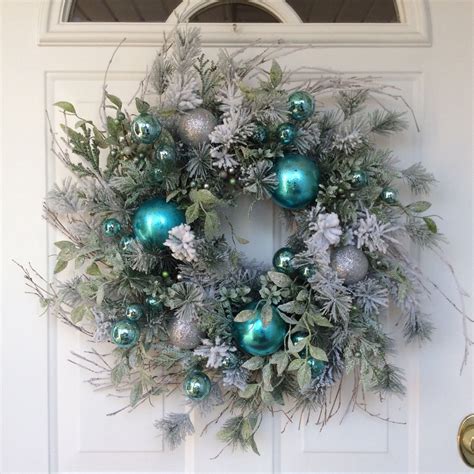 Holiday Wreath-Winter Wreath-Hanukkah Wreath-Christmas Wreath-Magnolia Wreath-Blue Wreath ...