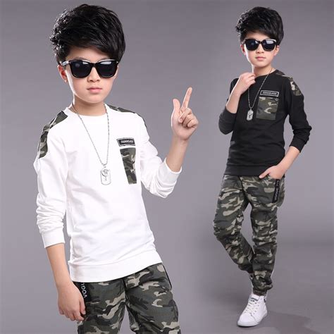 Children Clothing Sets For Boys Camouflage Sports Suits Spring Kids