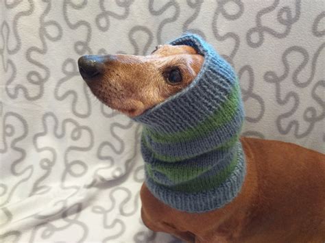 Knitted Dog Snood Handmade Stripes Scarf Snood Hat For Dogs Dog