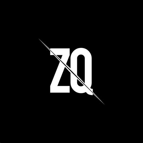 Zq Logo Monogram With Slash Style Design Template 3747062 Vector Art At
