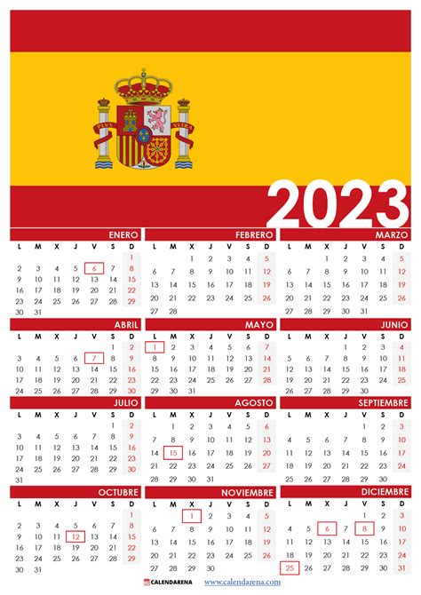 Calendario 2023 Anual Con Festivos Nacionales Imagesee Vrogue