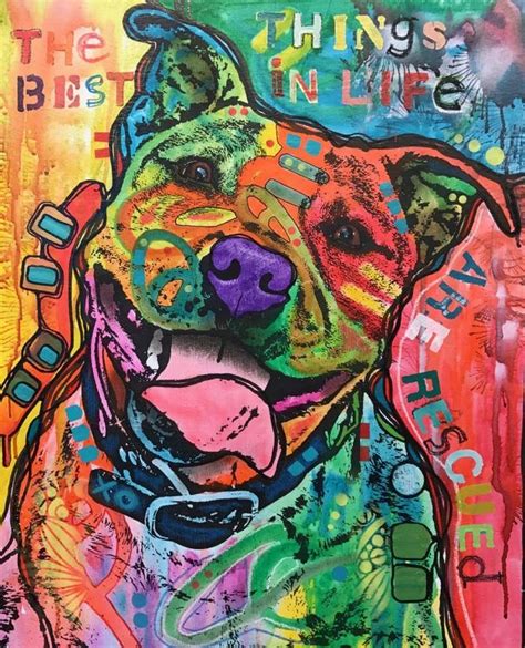 Dean Russo Artist Best In Life Are Rescued Canvas Prints Dog