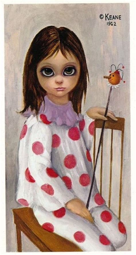 Margaret Keane Print Big Eyes Framed Vintage Lithograph Etsy Big